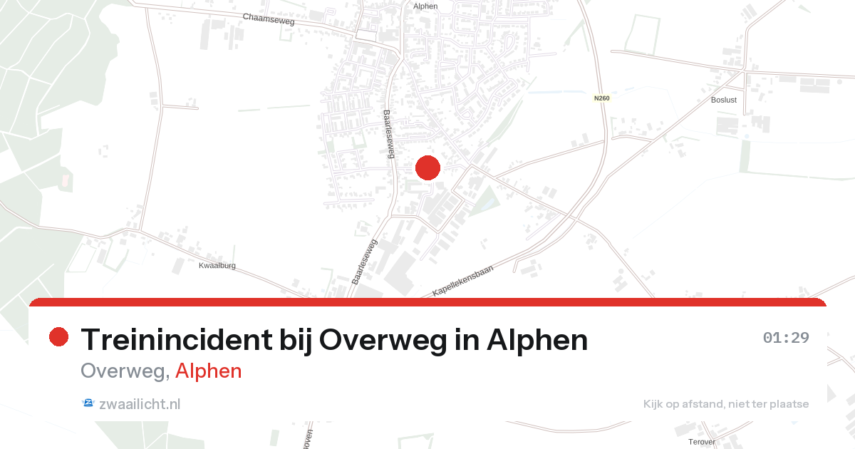 Treinincident bij Overweg in Alphen — 25 mei 2026