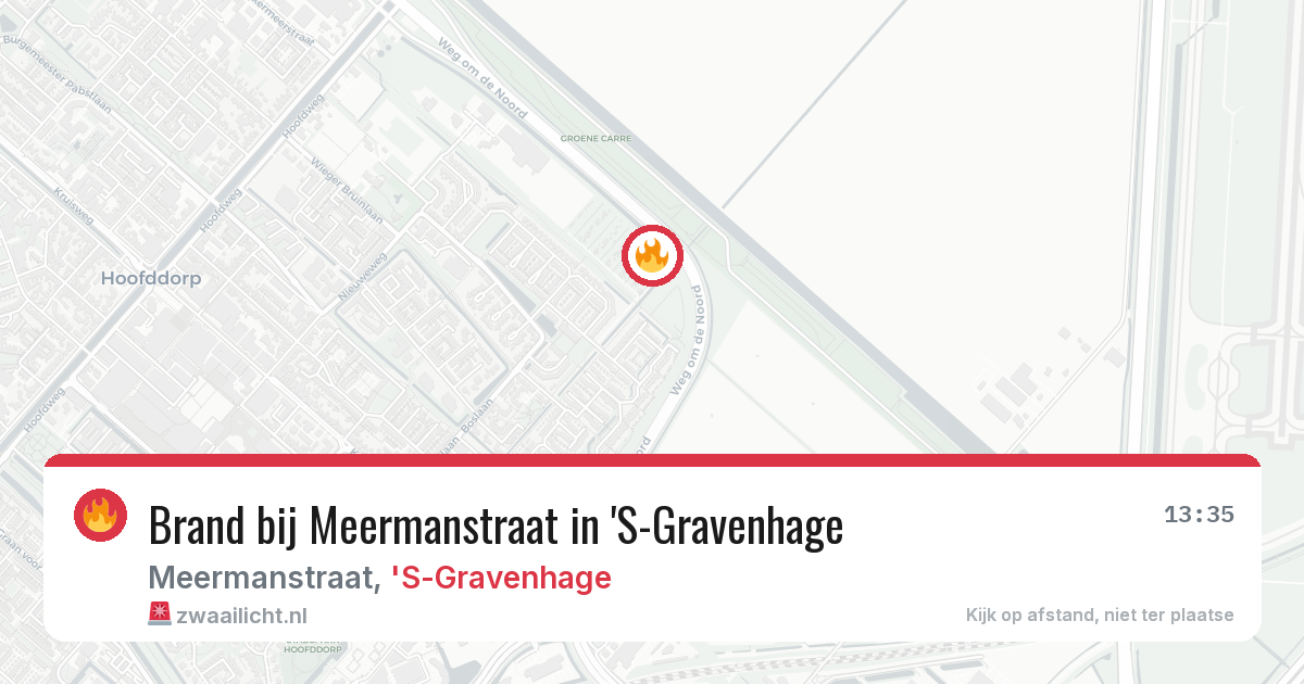 Brand bij Meermanstraat in 'S-Gravenhage — 7 apr 2026
