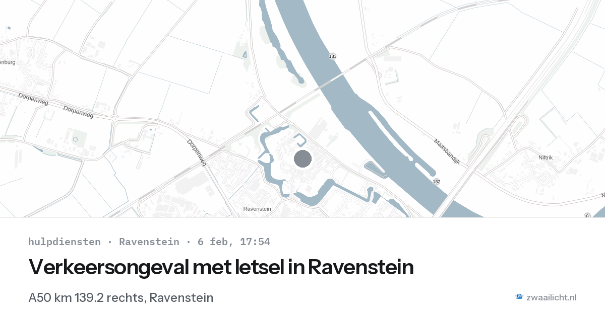 Verkeersongeval met letsel in Ravenstein — 6 feb 2026