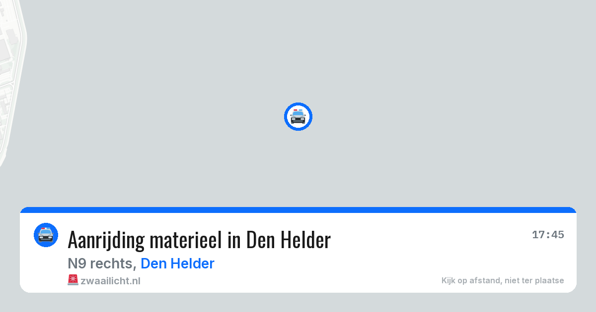 Aanrijding materieel in Den Helder — 8 jul 2026