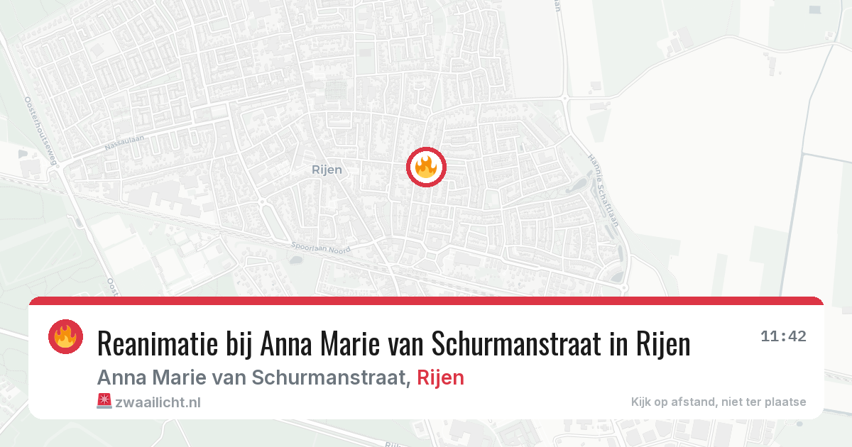 Reanimatie bij Anna Marie van Schurmanstraat in Rijen — 14 jun 2026