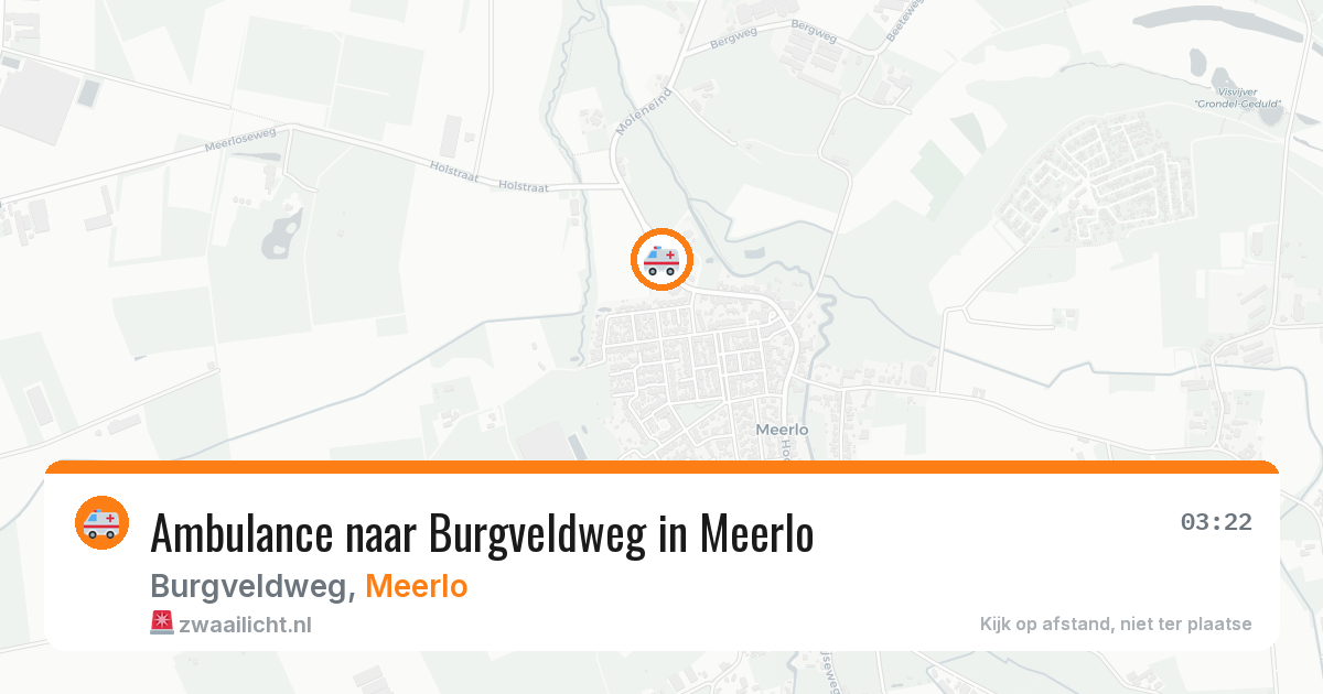 Ambulance naar Burgveldweg in Meerlo — 30 mei 2026
