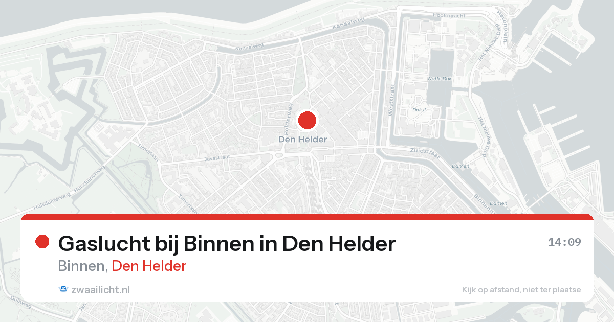 Gaslucht bij Binnen in Den Helder — 28 mei 2026
