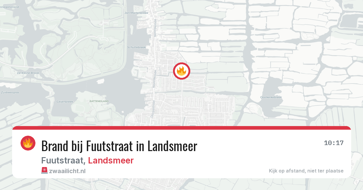 Brand bij Fuutstraat in Landsmeer — 15 jul 2026