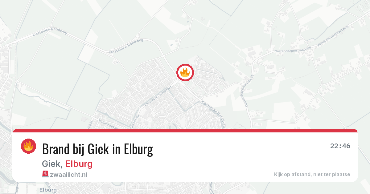 Brand bij Giek in Elburg — 19 mrt 2026