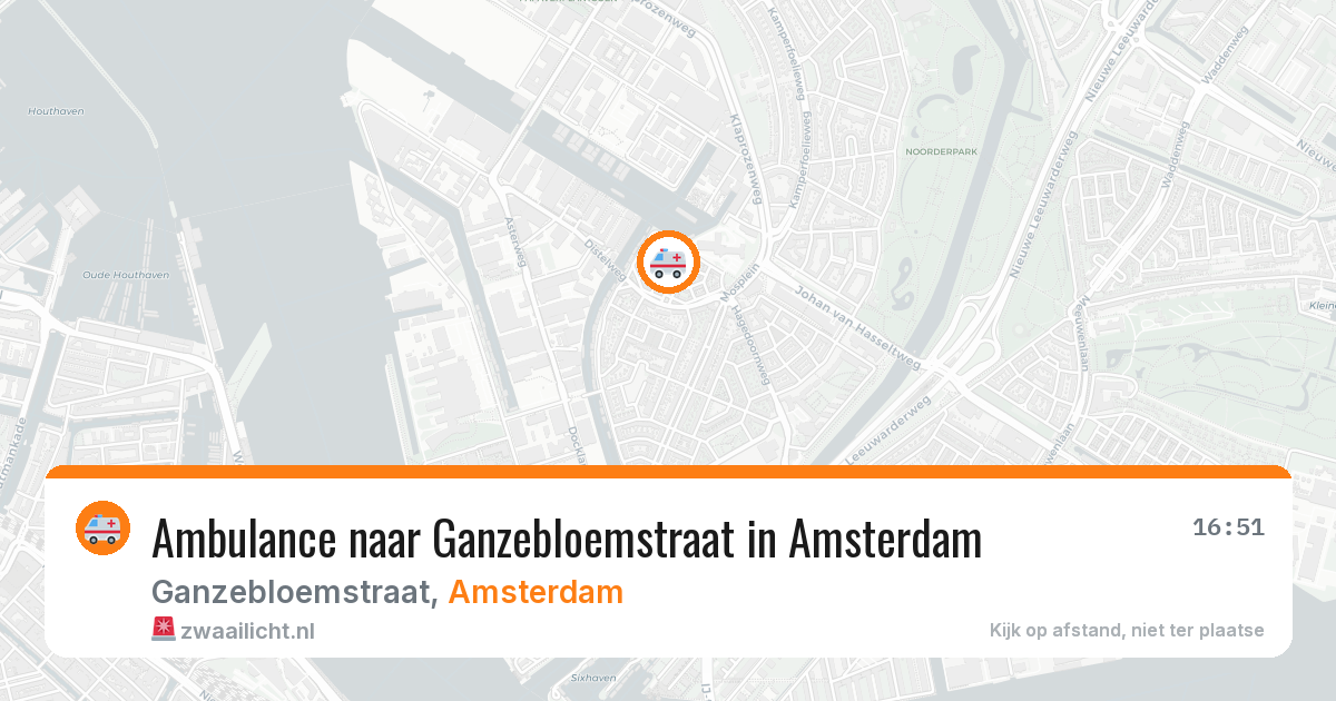 Ambulance naar Ganzebloemstraat in Amsterdam — 25 jul 2026