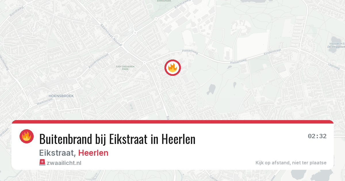 Buitenbrand bij Eikstraat in Heerlen — 2 jul 2026