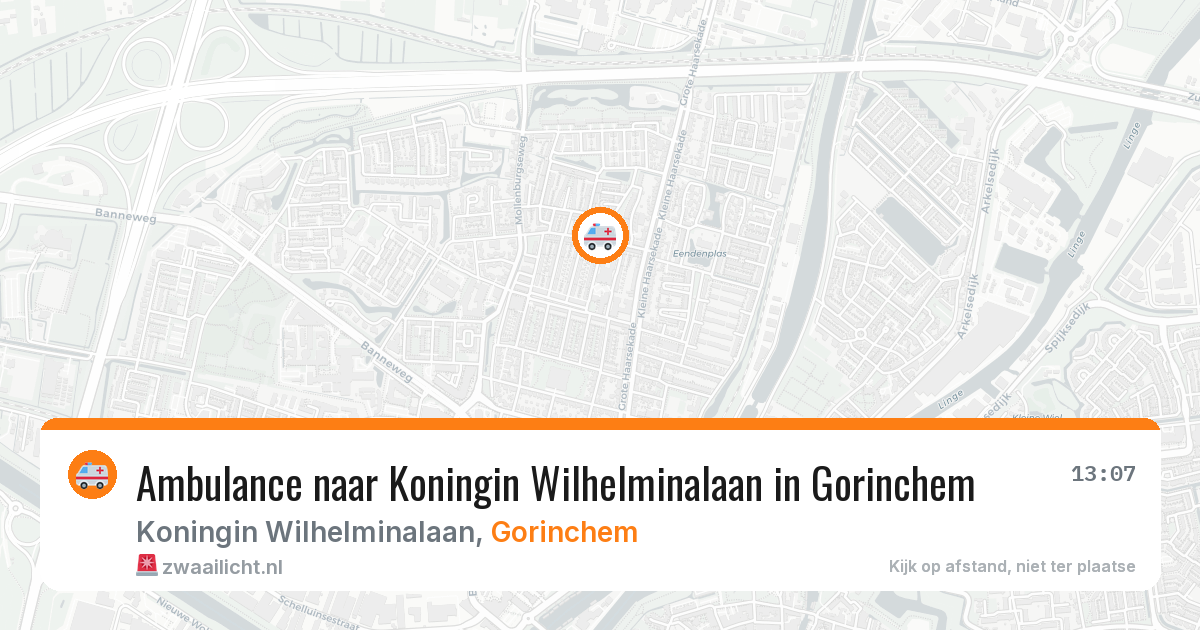 Ambulance naar Koningin Wilhelminalaan in Gorinchem — 21 mrt 2026
