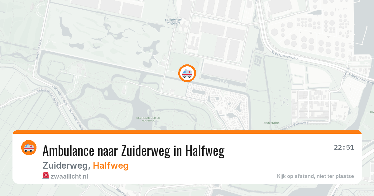Ambulance naar Zuiderweg in Halfweg — 28 mrt 2026