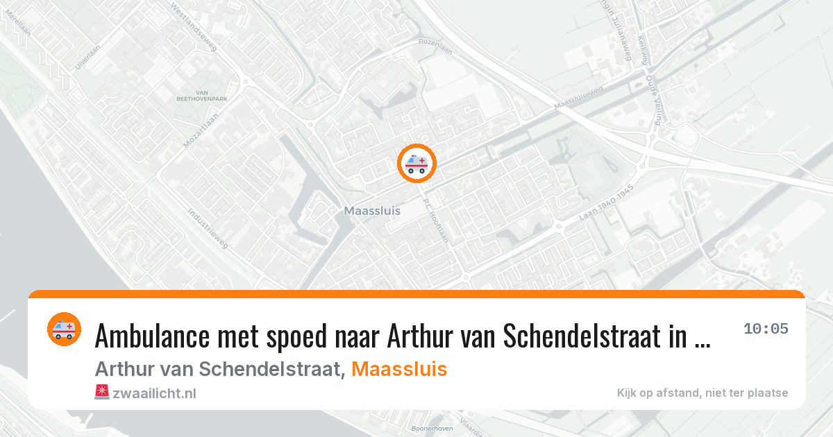 Ambulance met spoed naar Arthur van Schendelstraat in Maassluis — 24 mei 2026