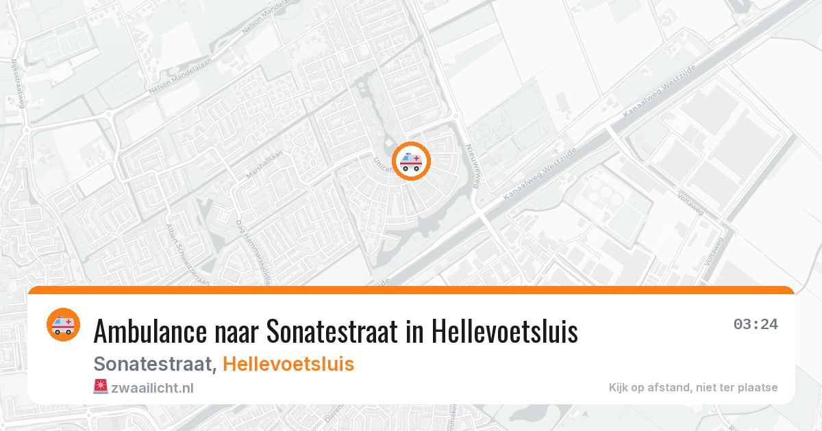 Ambulance naar Sonatestraat in Hellevoetsluis — 19 mei 2026