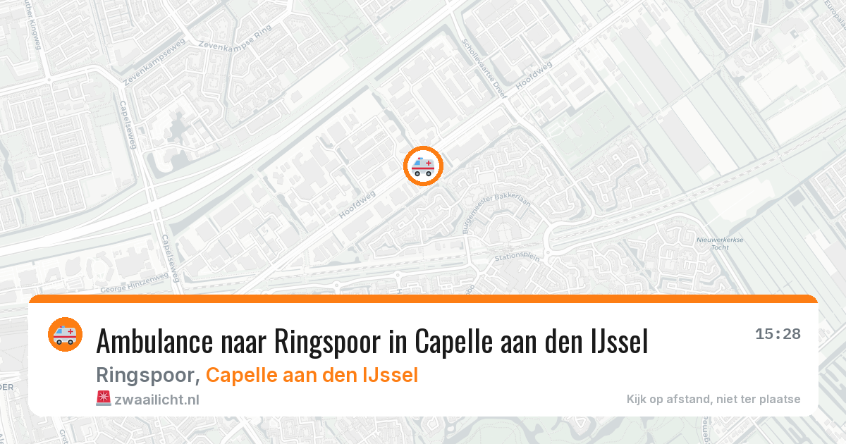 Ambulance naar Ringspoor in Capelle aan den IJssel — 24 mrt 2026