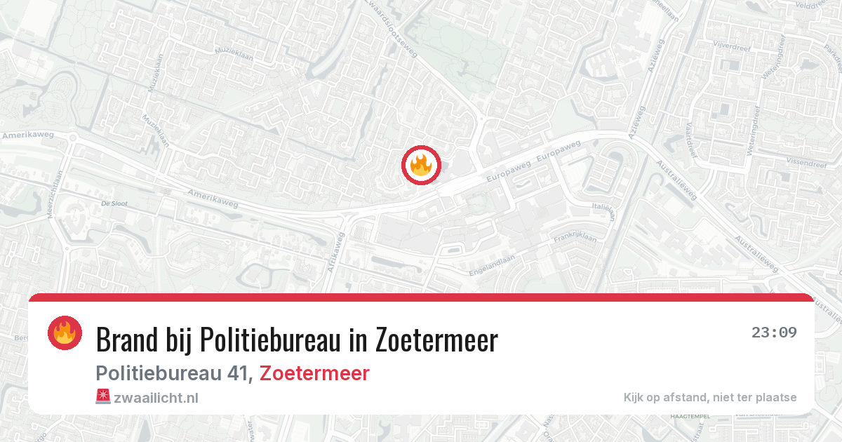 Brand bij Politiebureau in Zoetermeer — 5 mrt 2026