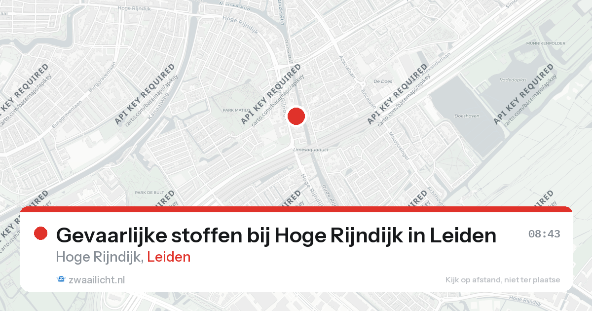 Gevaarlijke stoffen bij Hoge Rijndijk in Leiden — 13 feb 2026