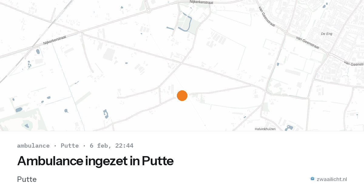 Ambulance ingezet in Putte — 6 feb 2026