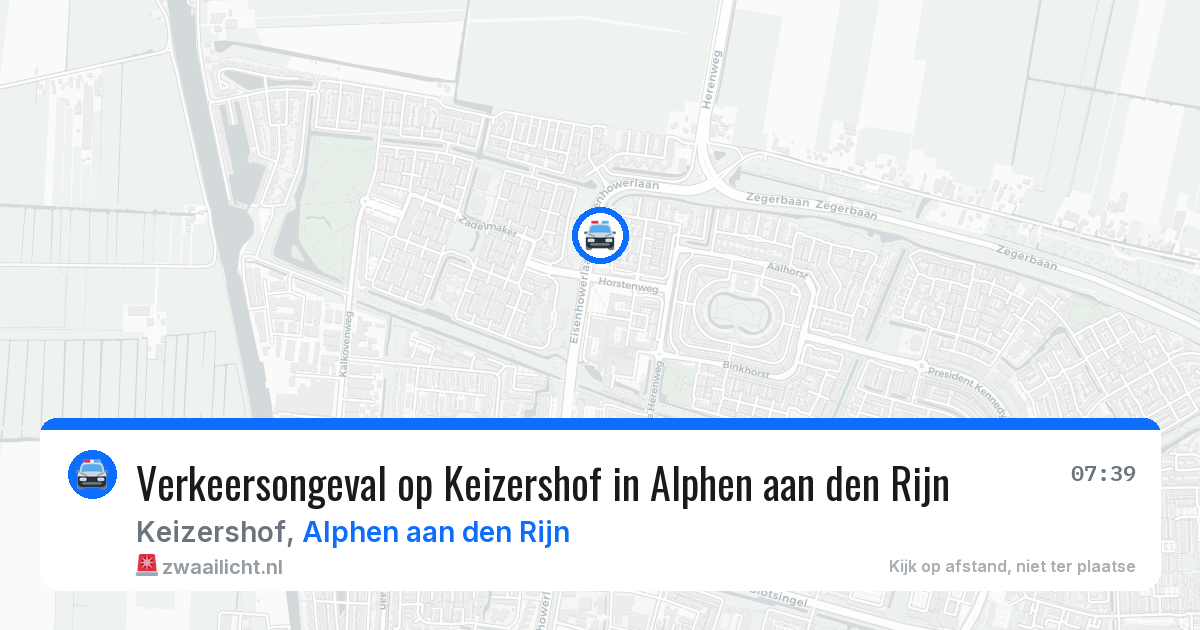 Verkeersongeval op Keizershof in Alphen aan den Rijn — 7 jul 2026