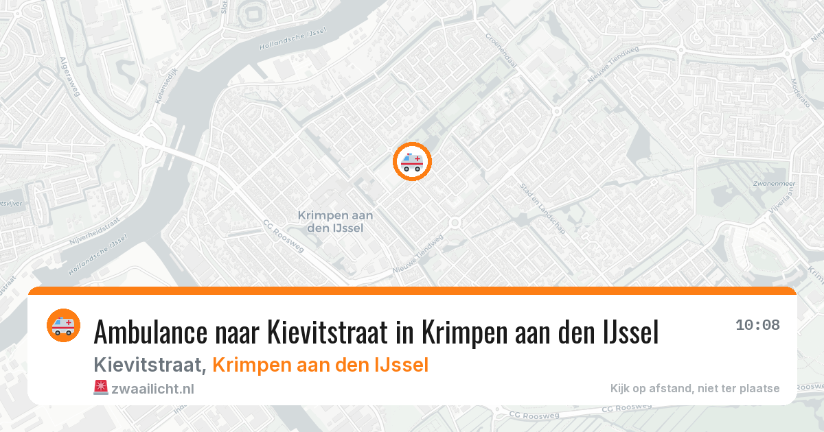 Ambulance naar Kievitstraat in Krimpen aan den IJssel — 21 jun 2026