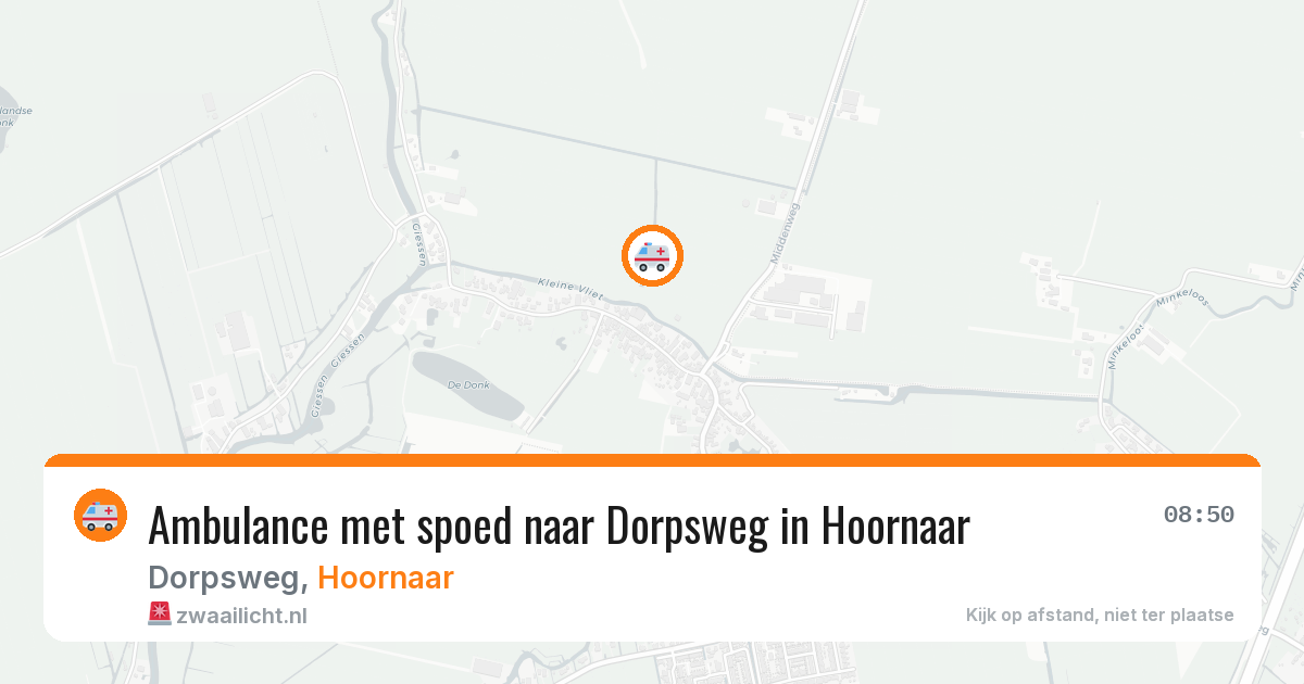 Ambulance met spoed naar Dorpsweg in Hoornaar — 23 jun 2026