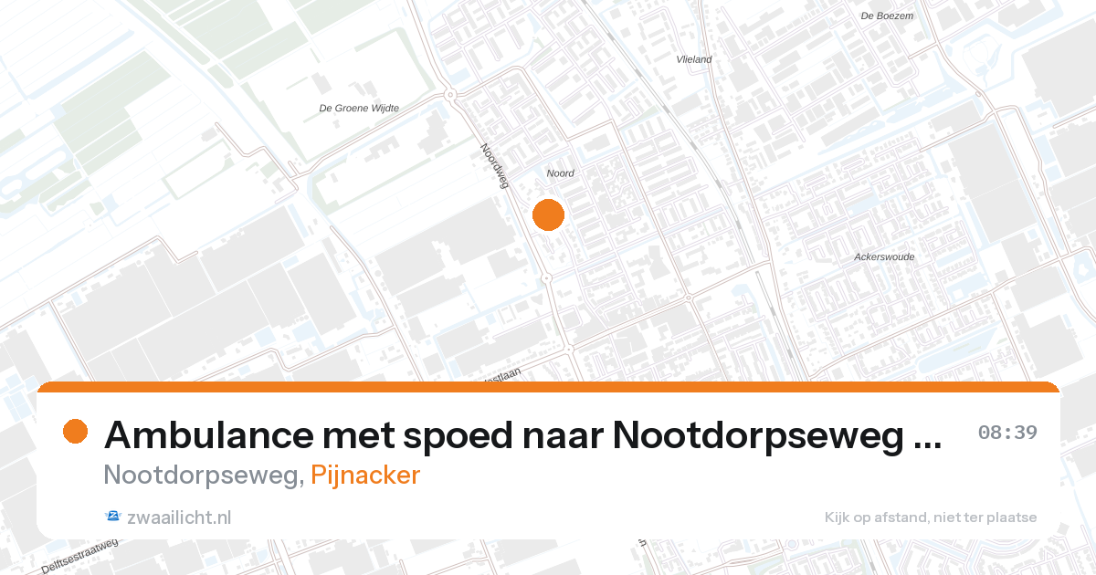 Ambulance met spoed naar Nootdorpseweg in Pijnacker — 10 jun 2026