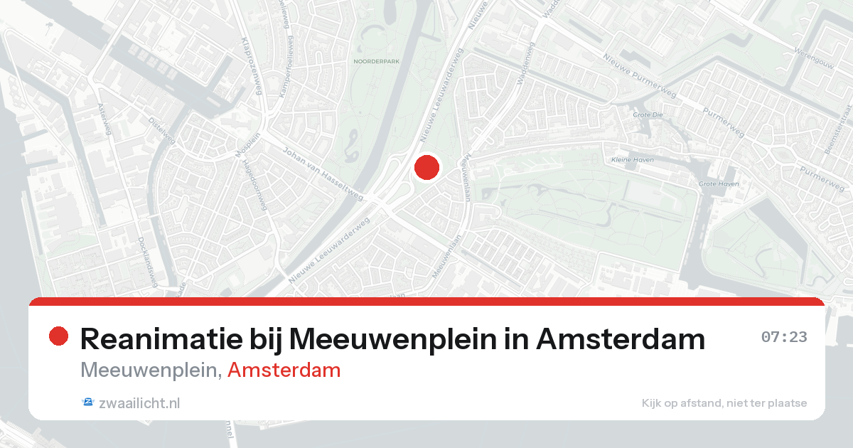 Reanimatie bij Meeuwenplein in Amsterdam — 24 feb 2026