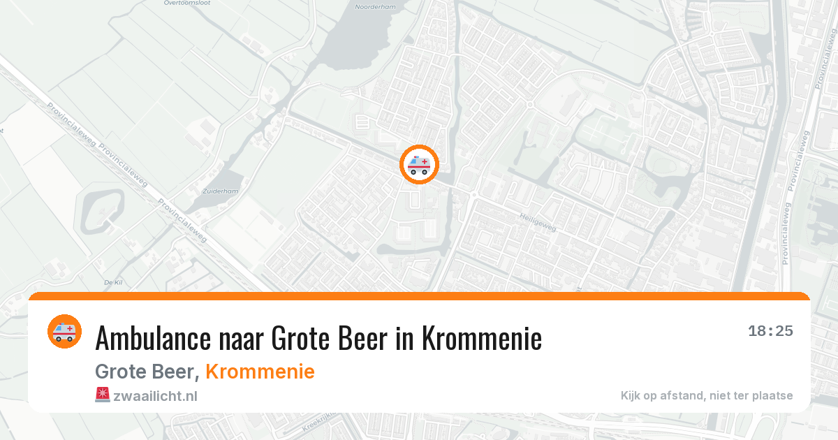 Ambulance naar Grote Beer in Krommenie — 22 mei 2026