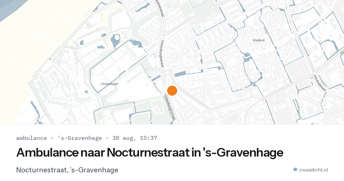 Ambulance naar Nocturnestraat in 's-Gravenhage — 30 aug 2026