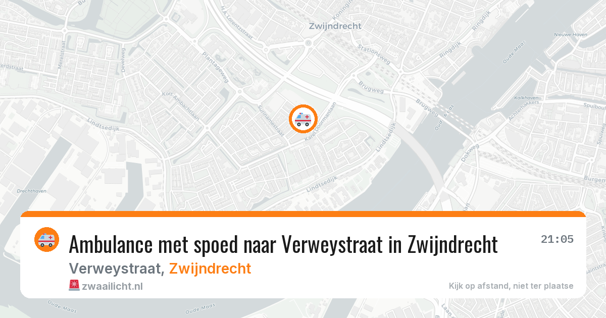 Ambulance met spoed naar Verweystraat in Zwijndrecht — 18 jun 2026