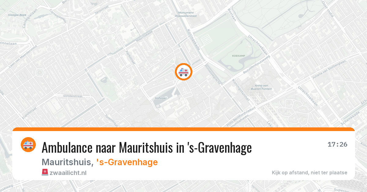 Ambulance naar Mauritshuis in 's-Gravenhage — 27 mrt 2026