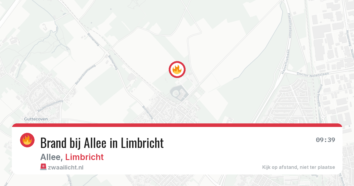 Brand bij Allee in Limbricht — 22 jun 2026