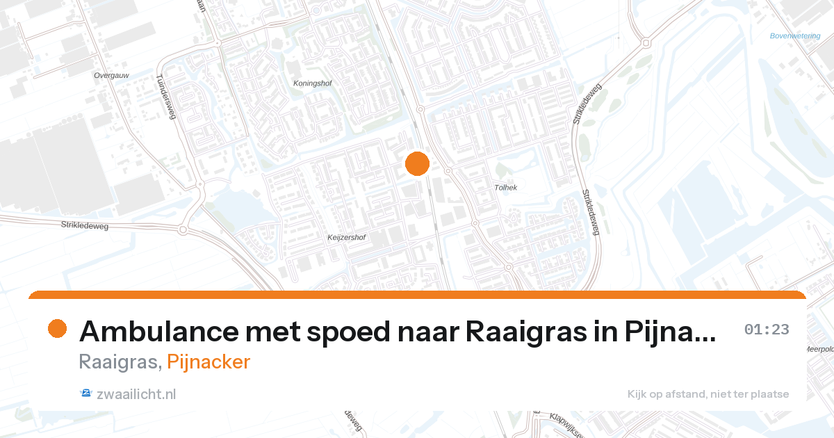 Ambulance met spoed naar Raaigras in Pijnacker — 9 apr 2026