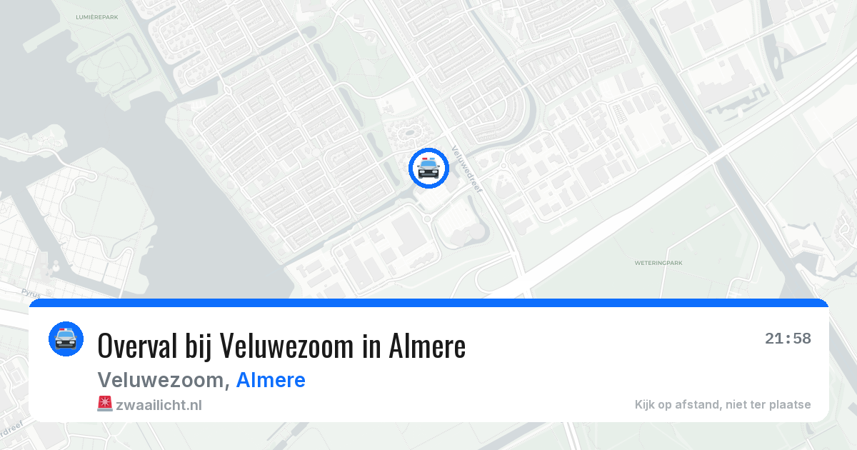 Overval bij Veluwezoom in Almere — 19 jun 2026