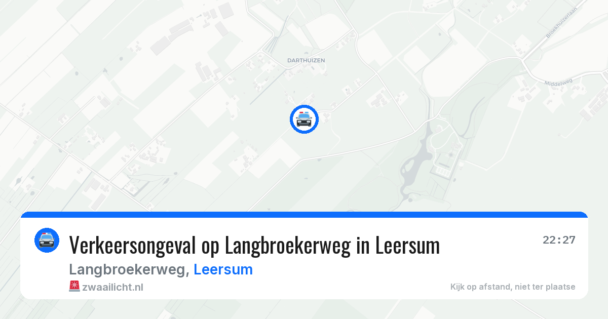 Verkeersongeval op Langbroekerweg in Leersum — 20 mrt 2026