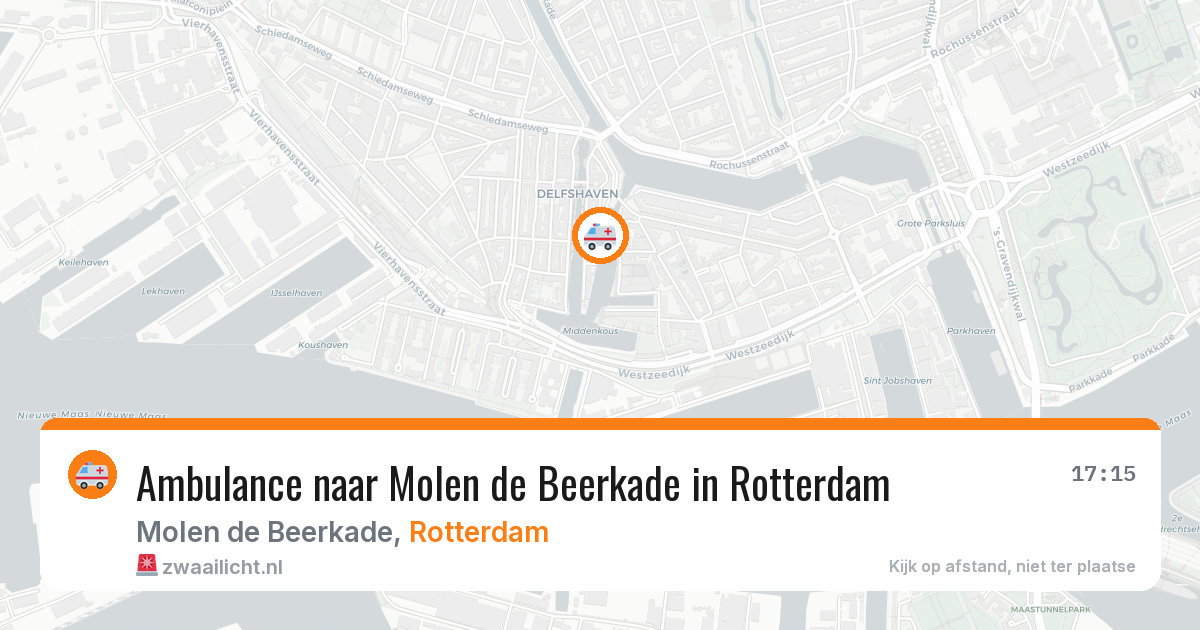 Ambulance naar Molen de Beerkade in Rotterdam — 22 jun 2026