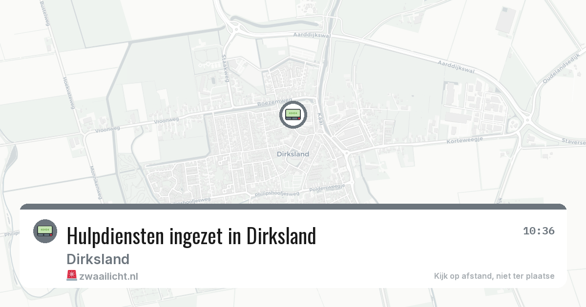 Hulpdiensten ingezet in Dirksland — 8 feb 2026 | 🚨 Zwaailicht.nl