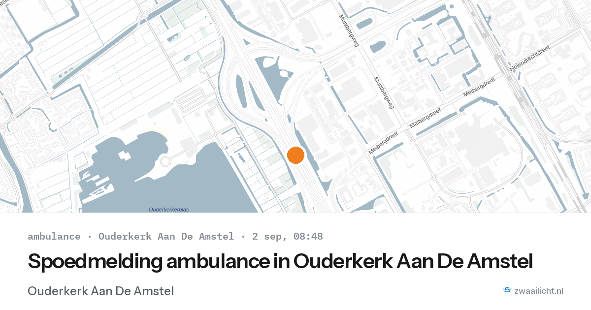 Spoedmelding ambulance in Ouderkerk Aan De Amstel — 2 sep 2026