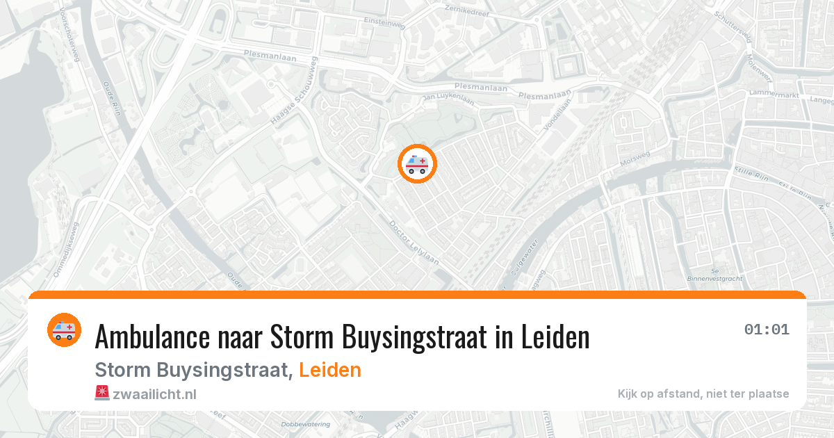 Ambulance naar Storm Buysingstraat in Leiden — 9 feb 2026