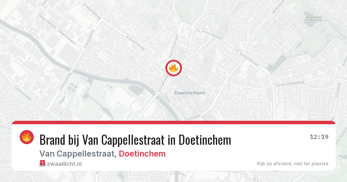 Brand bij Van Cappellestraat in Doetinchem — 10 apr 2026