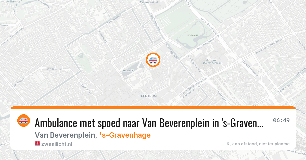 Ambulance met spoed naar Van Beverenplein in 's-Gravenhage — 19 jan 2026