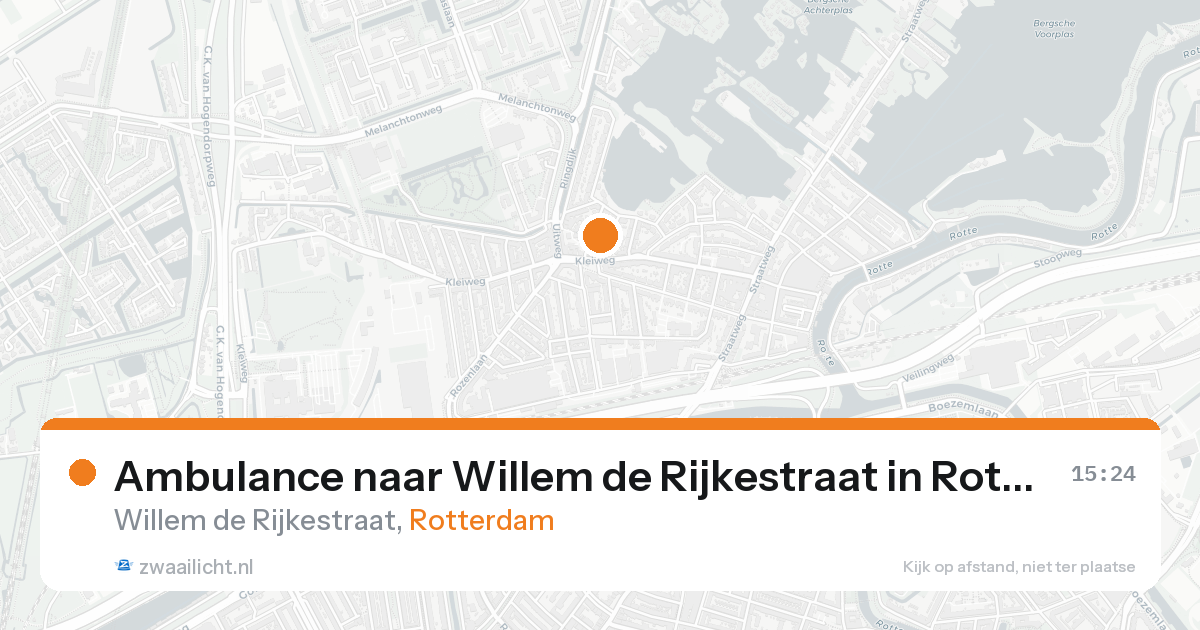 Ambulance naar Willem de Rijkestraat in Rotterdam — 19 aug 2026