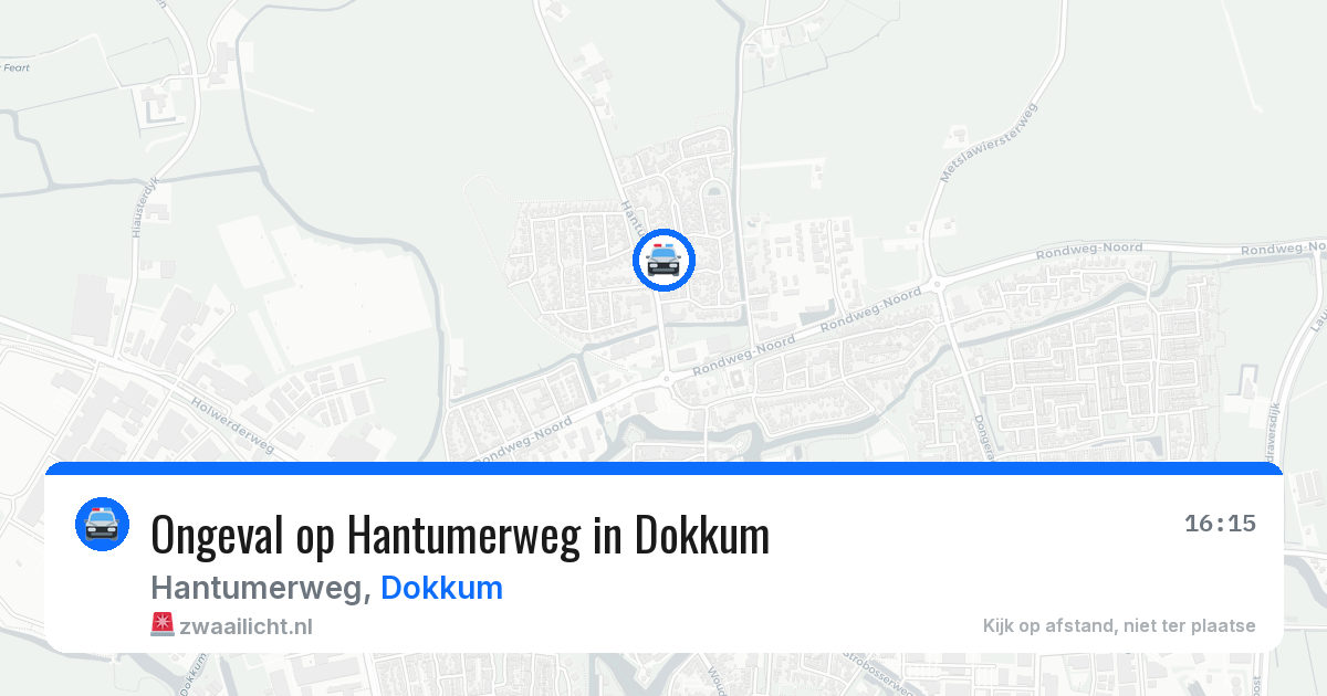 Ongeval op Hantumerweg in Dokkum — 25 jul 2026