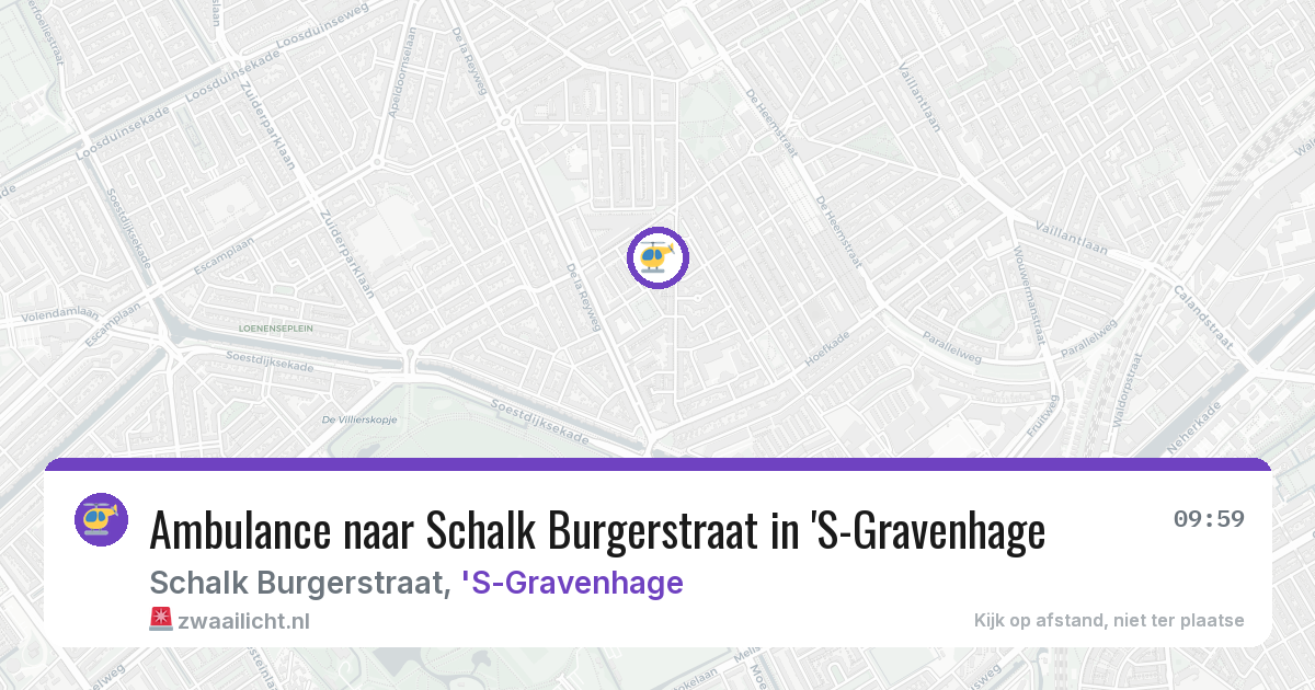 Ambulance naar Schalk Burgerstraat in 'S-Gravenhage — 2 mrt 2026