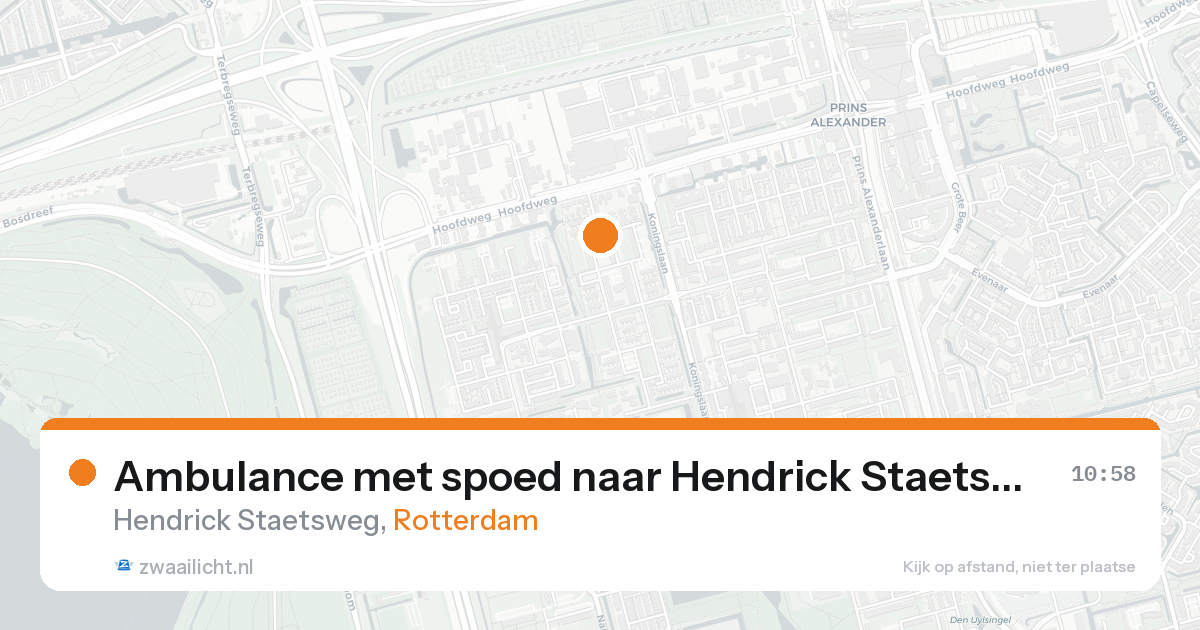 Ambulance met spoed naar Hendrick Staetsweg in Rotterdam — 15 aug 2026