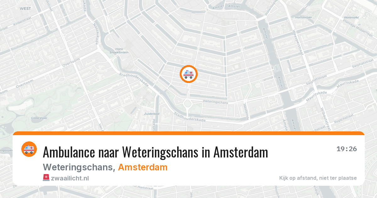 Ambulance naar Weteringschans in Amsterdam — 13 aug 2026