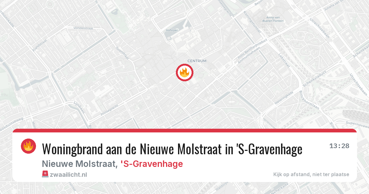 Woningbrand aan de Nieuwe Molstraat in 'S-Gravenhage — 4 apr 2026