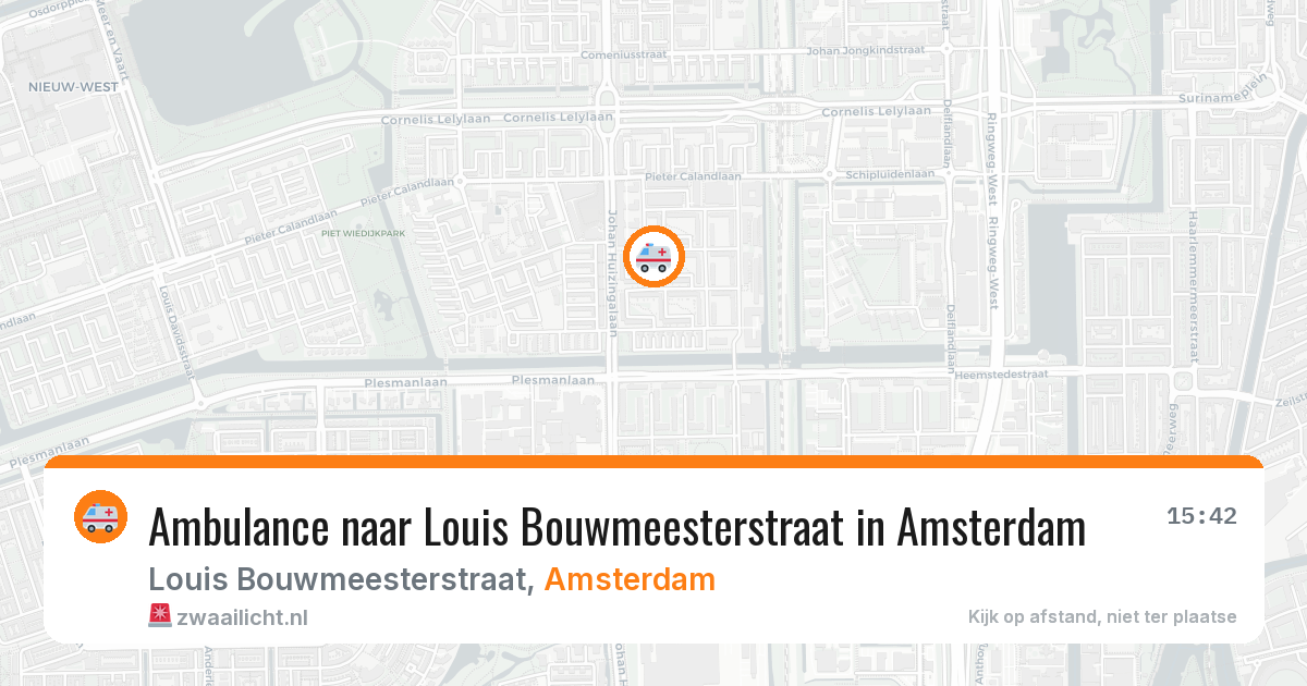 Ambulance naar Louis Bouwmeesterstraat in Amsterdam — 7 jul 2026