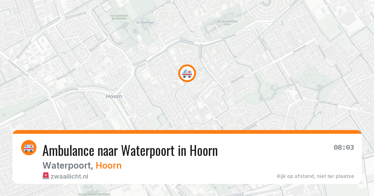 Ambulance naar Waterpoort in Hoorn — 25 apr 2026