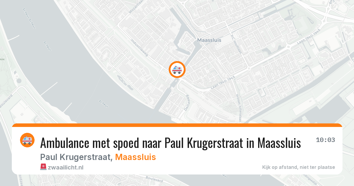 Ambulance met spoed naar Paul Krugerstraat in Maassluis — 29 jan 2026