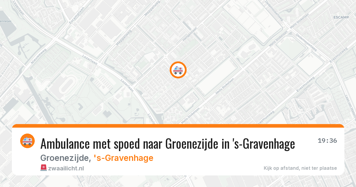 Ambulance met spoed naar Groenezijde in 's-Gravenhage — 14 mei 2026