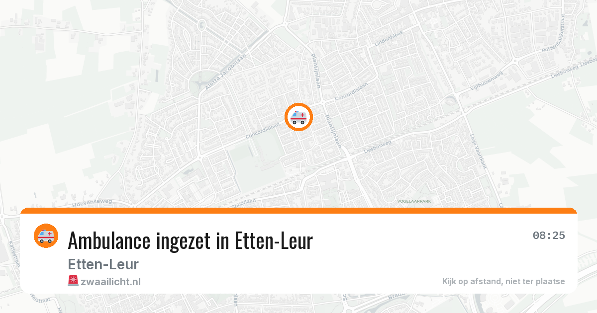 Ambulance ingezet in Etten-Leur — 12 aug 2026
