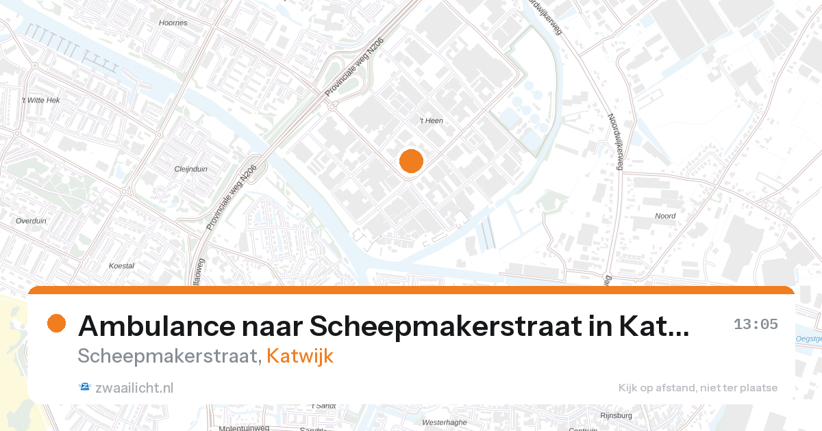 Ambulance naar Scheepmakerstraat in Katwijk — 23 mrt 2026
